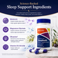 Sleep health supplement with ingredients and McCord branding on a blue and white background