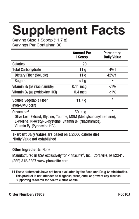 DigestiveHealth current Supplement Facts: 1 scoop 11.7 g, 11 g soluble dietary fiber, 30 servings