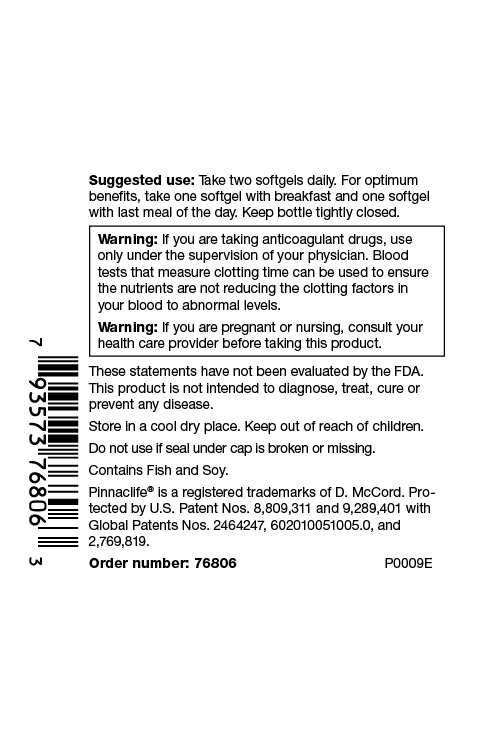 HeartHealth current suggested use, anticoagulant warning, Fish and Soy allergen statement, UPC and order number