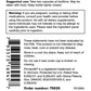 SleepHealth current bedtime directions, warnings, UPC and order number