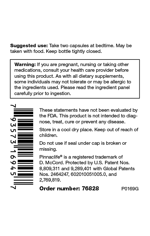 SleepHealth current bedtime directions, warnings, UPC and order number
